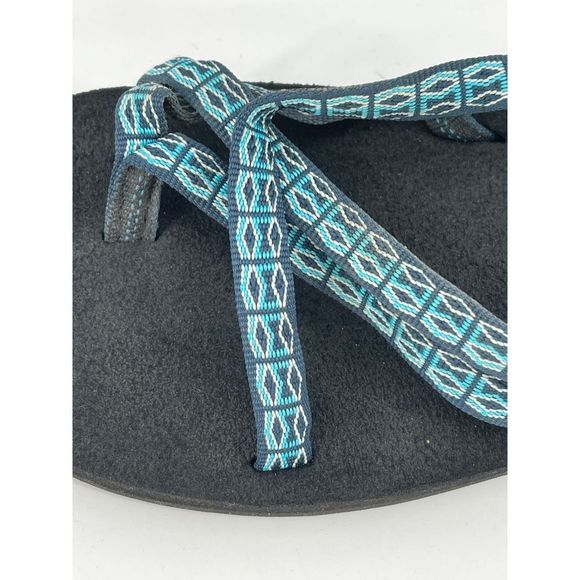 Tevas‎ Sandals Strappy Blue Black Women's Size 11 - Picture 4 of 11